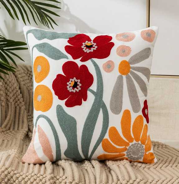 Cushion Cover Floral for Sofa Decor | Boho