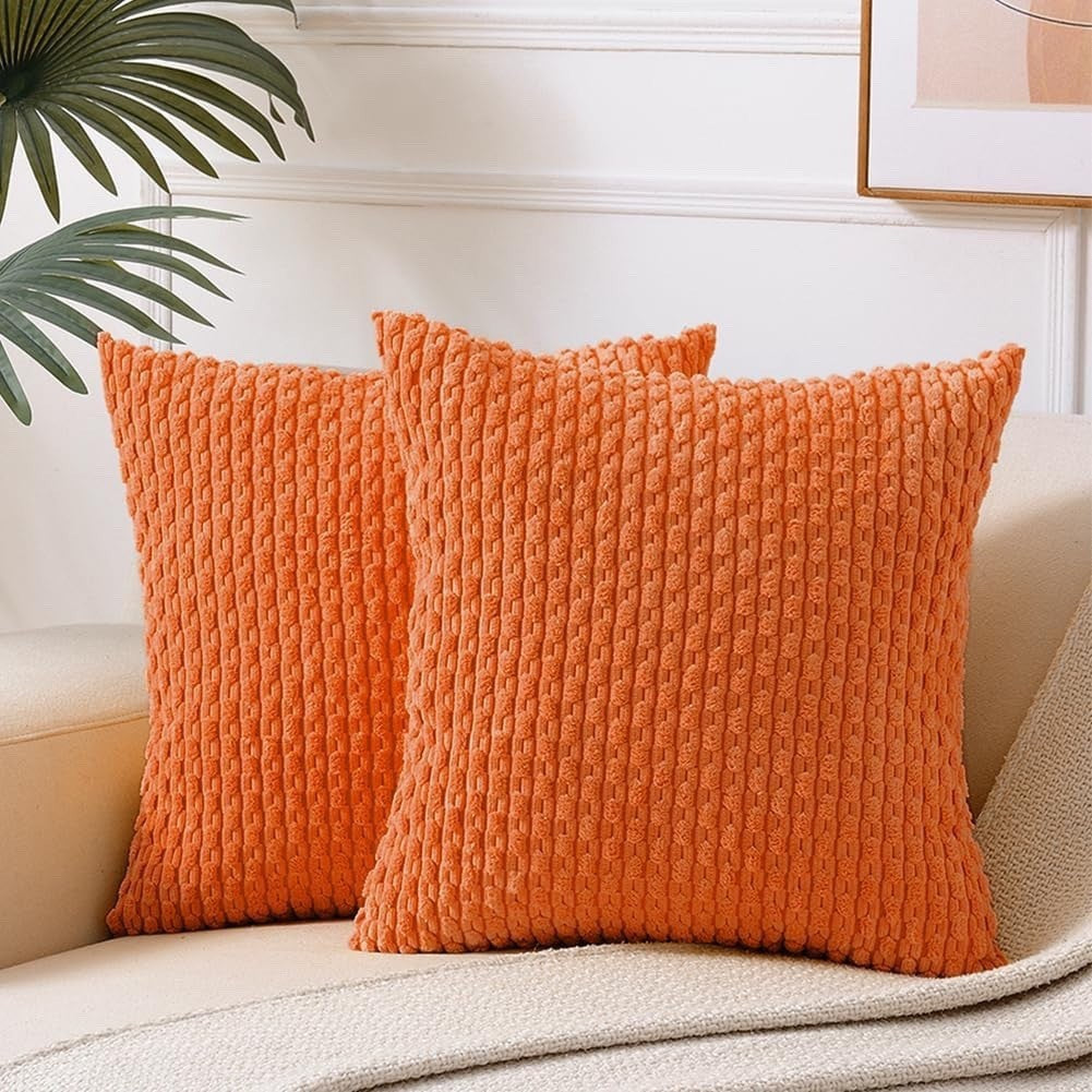 Cushion Covers with Corduroy Texture | Living Room Décor
