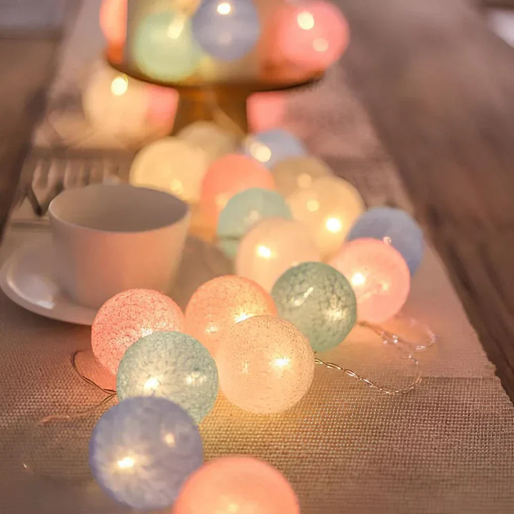Decorative Lighting Ball String LED for Bedroom | Multicolor