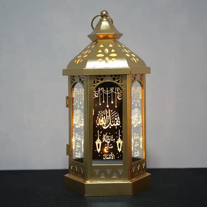 Decorative Lighting LED Lantern with Moon Cutout | Moroccan