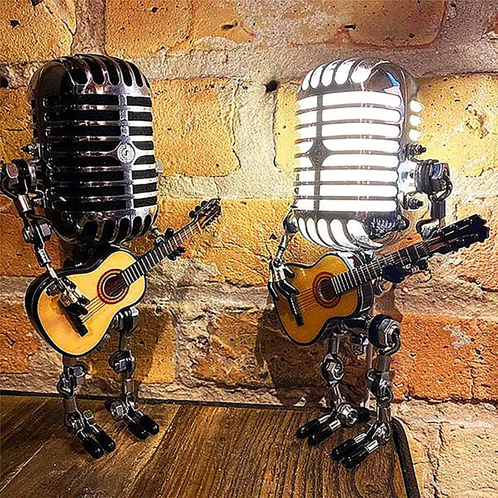 Decorative Lighting LED Robot Microphone Lamp | Guitar Design