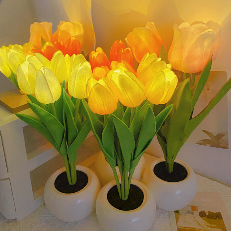 Decorative Lighting Tulip Flower LED for Bedroom | Cordless