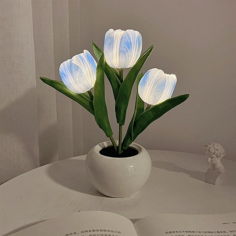 Decorative Lighting Tulip Flower LED for Bedroom | Cordless