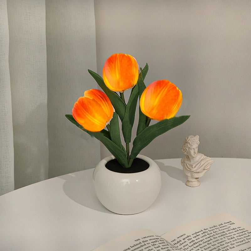 Decorative Lighting Tulip Flower LED for Bedroom | Cordless