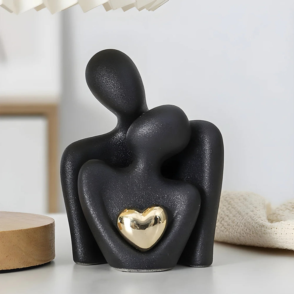 Decorative Objects Couple Statue with Heart | Ceramic