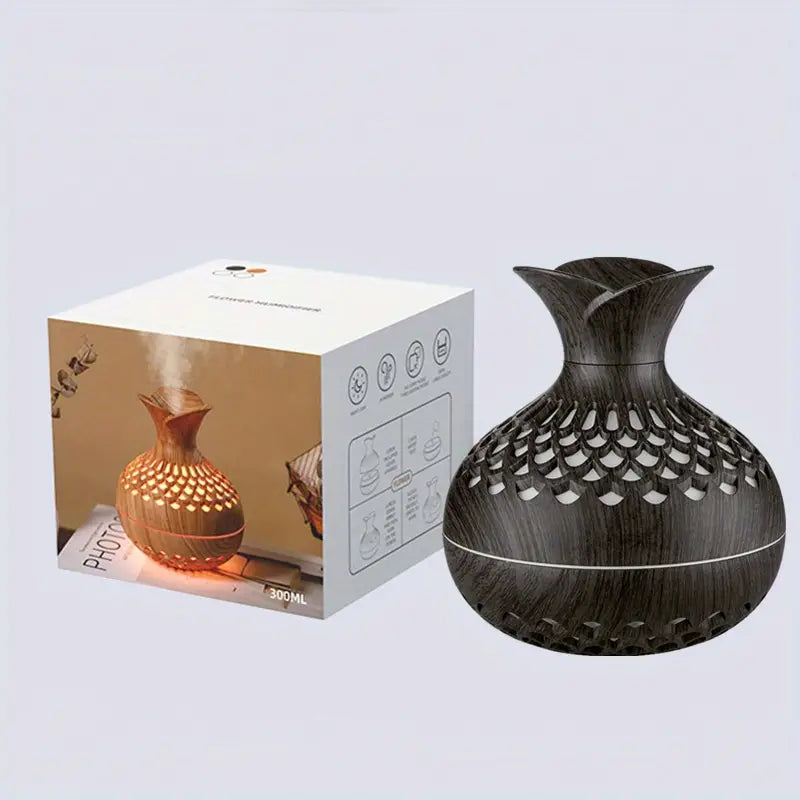 Diffuser Wood Style with Cutout LED Light | Ultrasonic