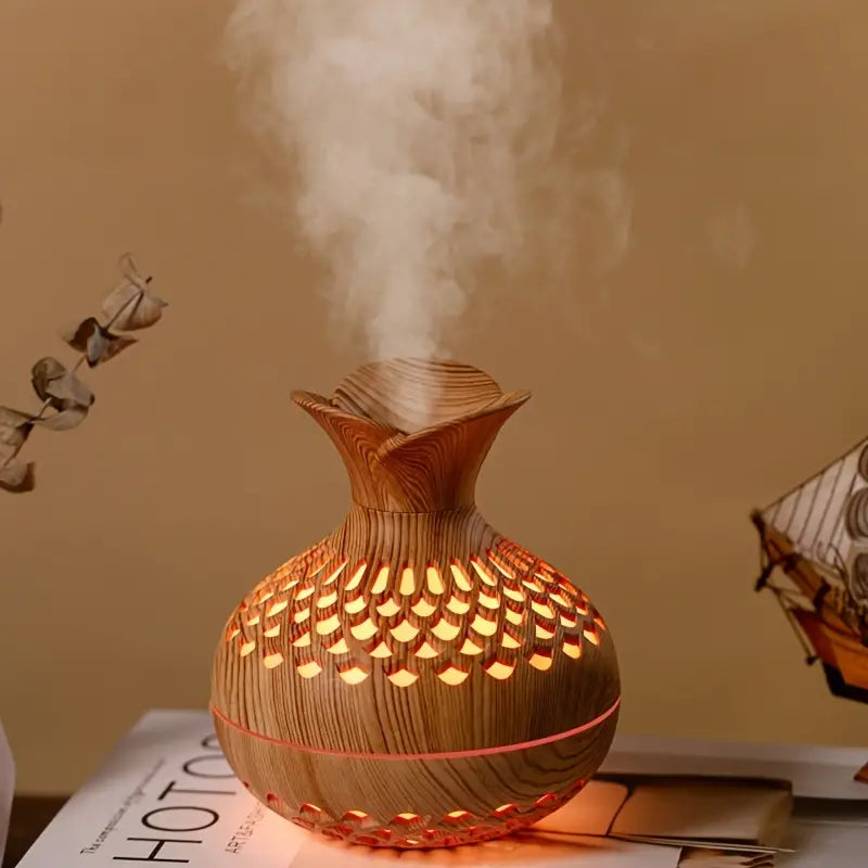 Diffuser Wood Style with Cutout LED Light | Ultrasonic