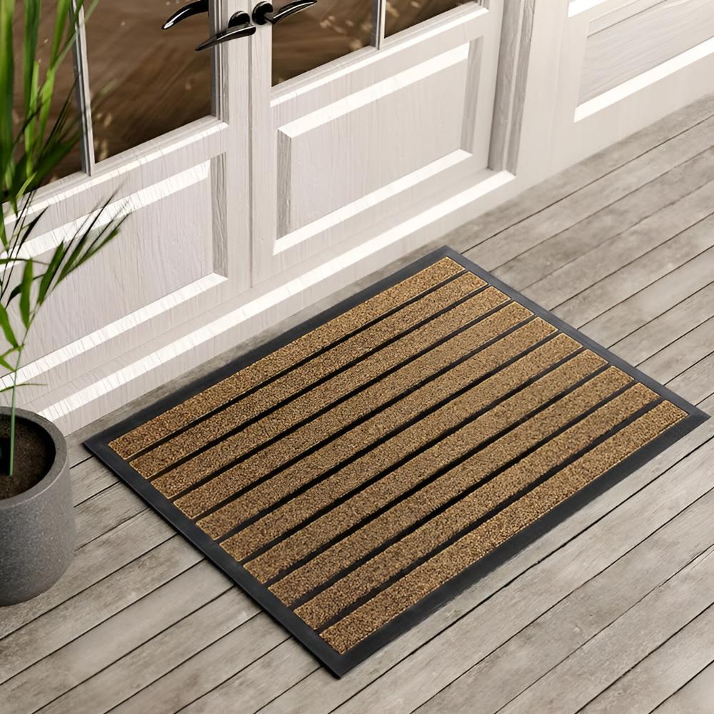 Door Mat for Entrance with Anti Slip Backing | Striped