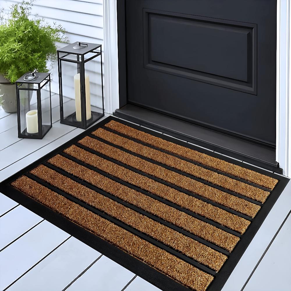 Door Mat for Entrance with Anti Slip Backing | Striped