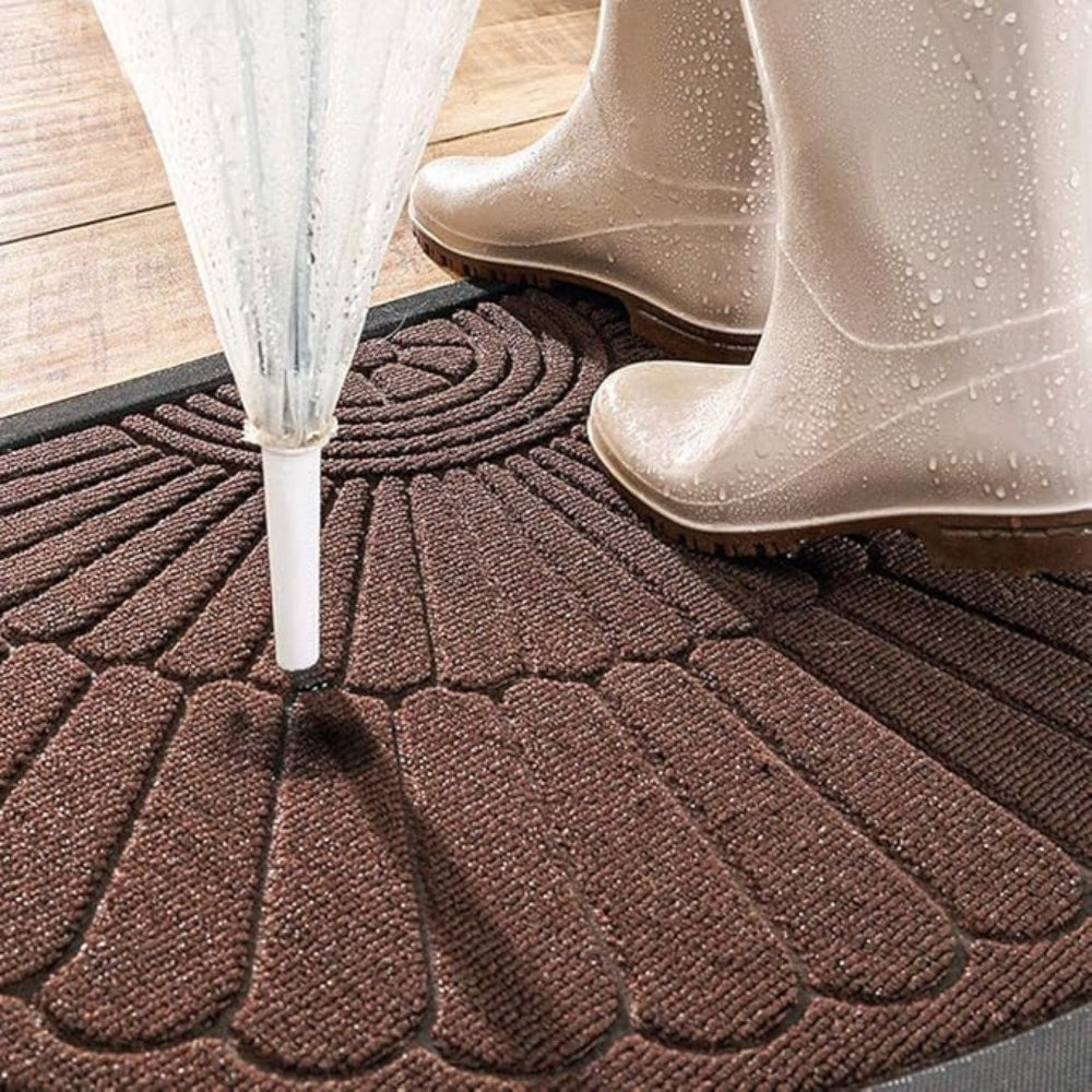 Door Mat for Entrance with Fan Design | Half Round