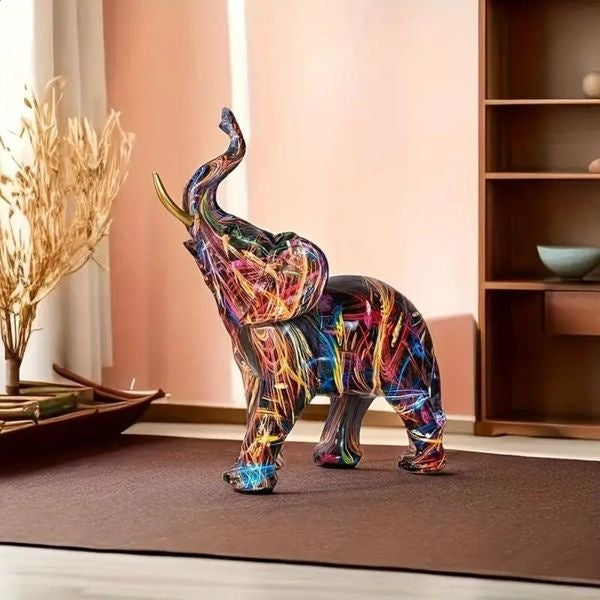 Elephant Statue Decorative Object for Living Room | Resin