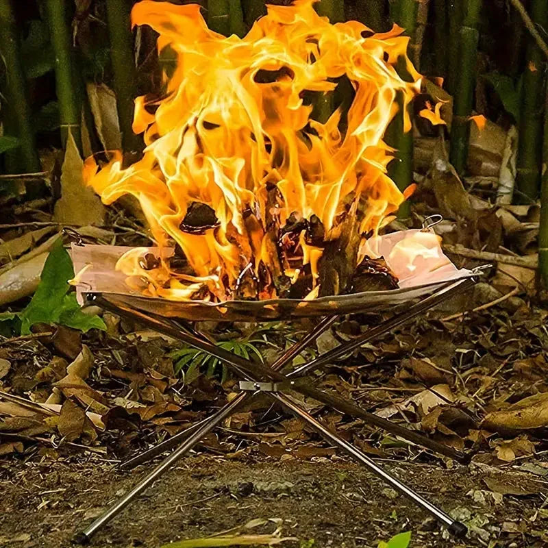 Fire Pits Portable Stainless Steel Mesh with Carry Bag | Foldable