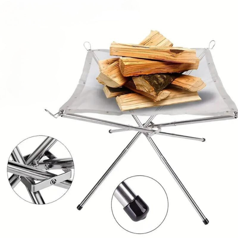 Fire Pits Portable Stainless Steel Mesh with Carry Bag | Foldable