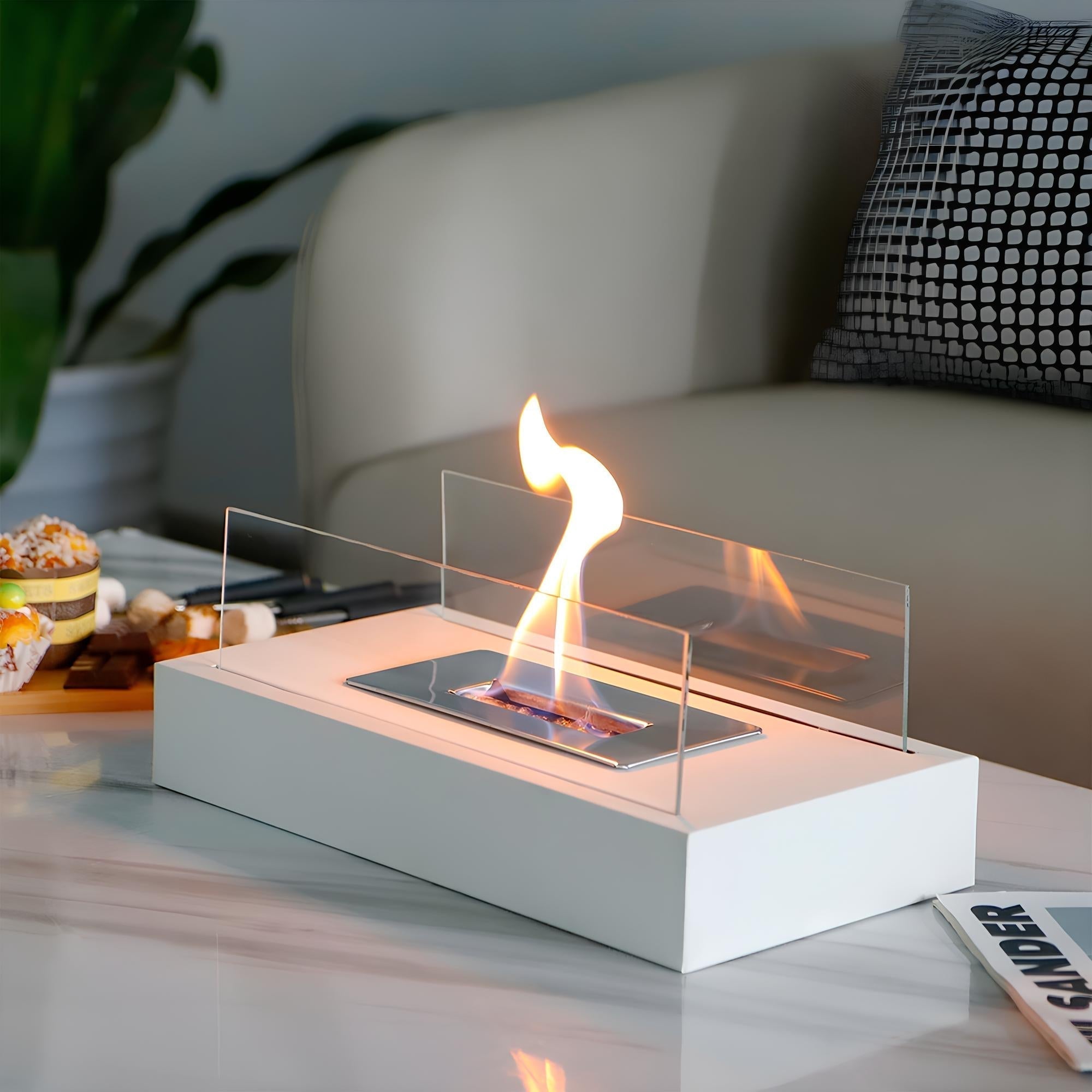 Fire Pits Tabletop with Glass Panels | Portable