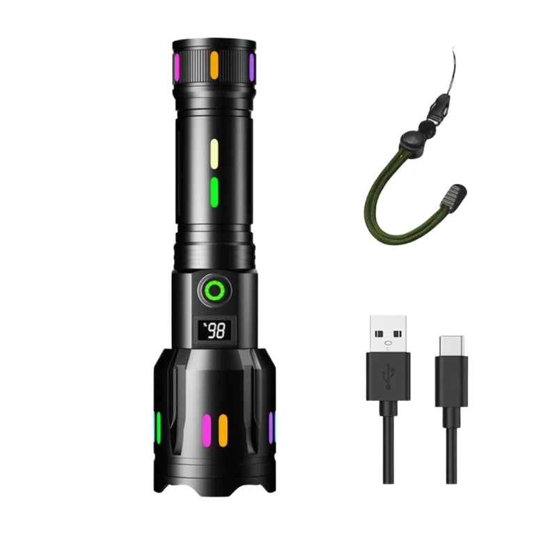 Flashlights Tactical with LCD Display | USB