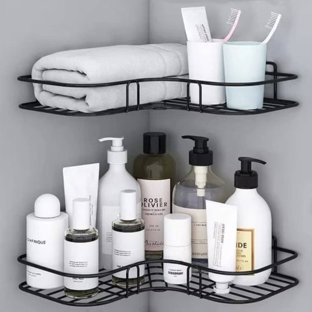 Floating Shelves Corner Shower Caddy | No-Drill