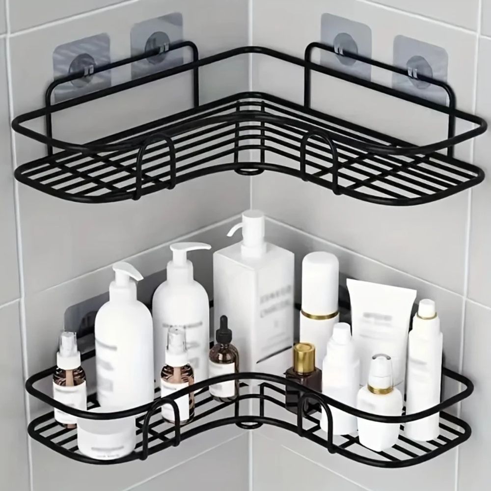 Floating Shelves Corner Shower Caddy | No-Drill