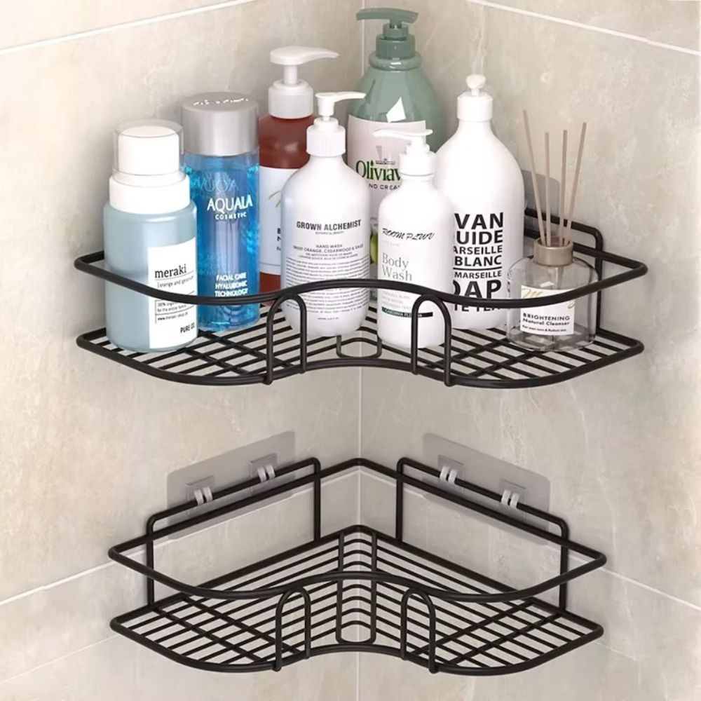 Floating Shelves Corner Shower Caddy | No-Drill