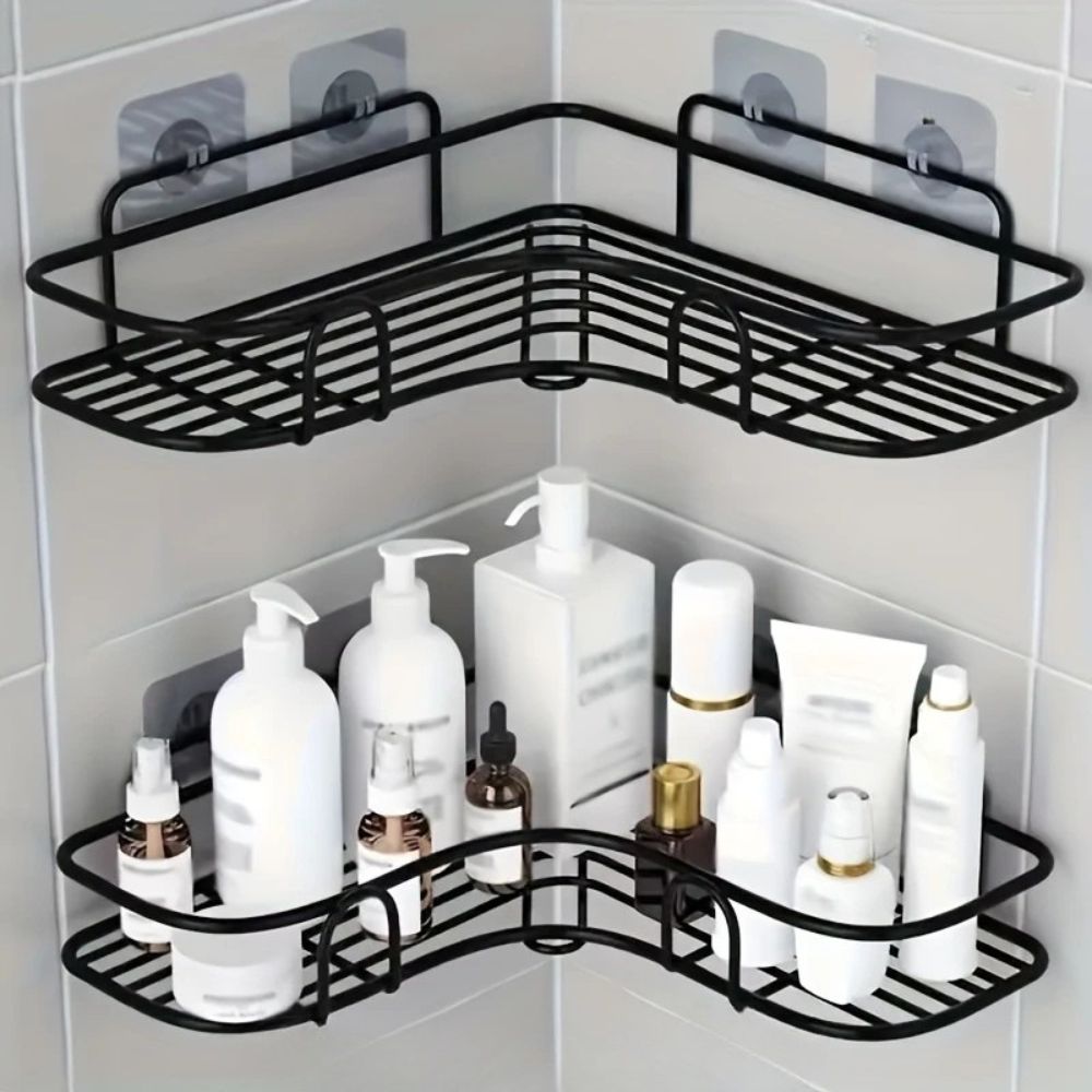 Floating Shelves Corner Shower Caddy | No-Drill
