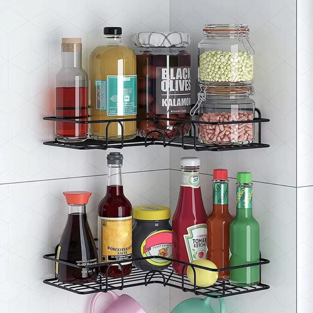 Floating Shelves Corner Shower Caddy | No-Drill