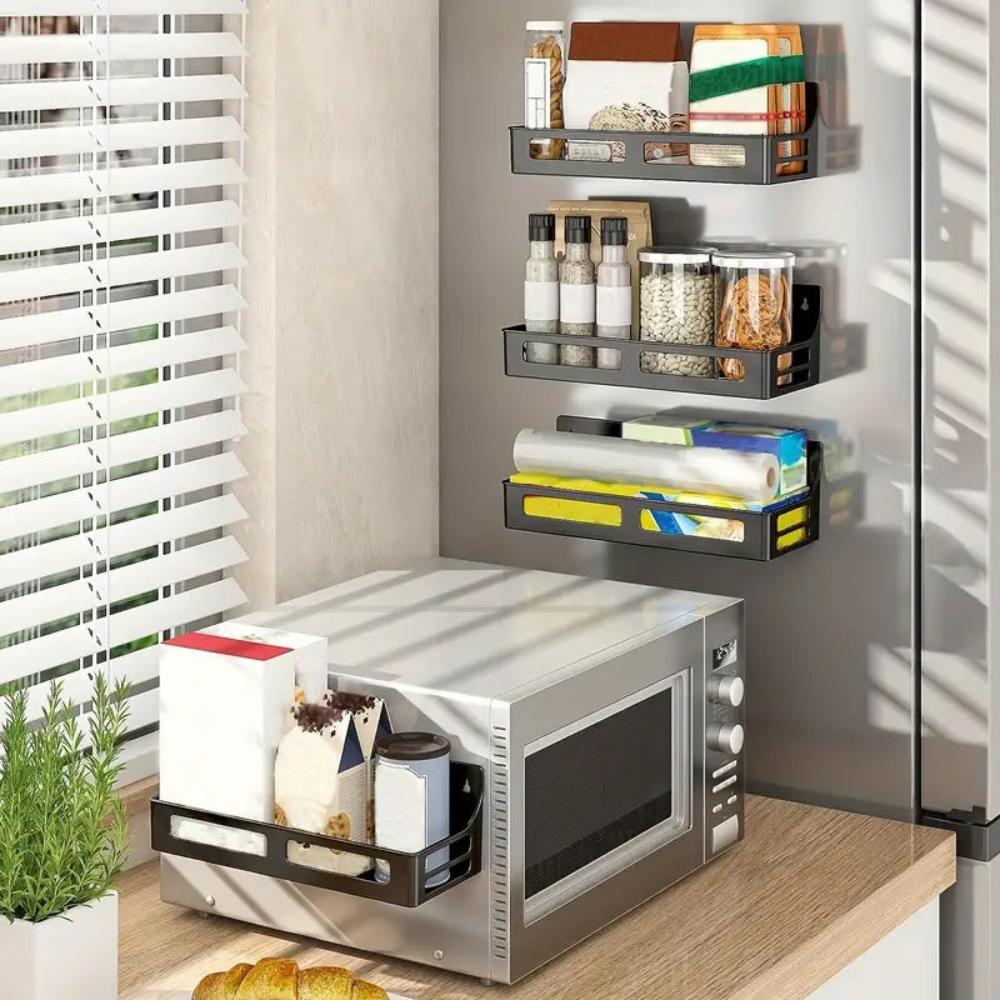Floating Shelves Fridge Side Spice Rack | Kitchen