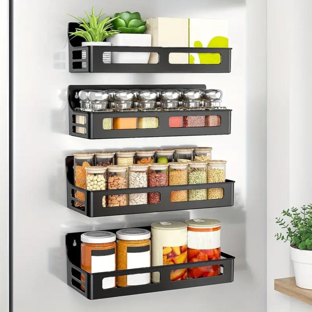 Floating Shelves Fridge Side Spice Rack | Kitchen