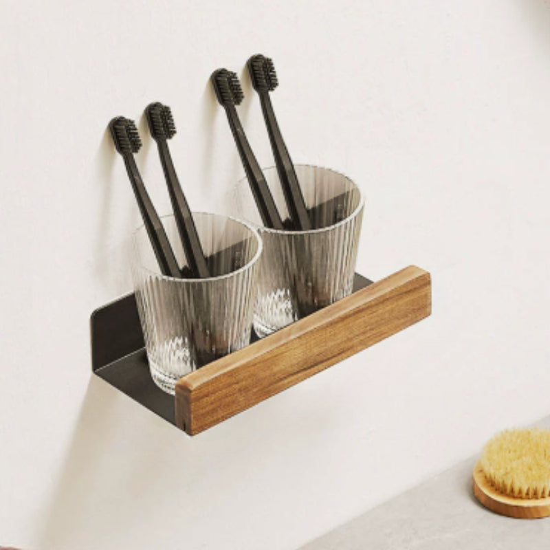 Floating Shelves Wood with Bracket | Bathroom