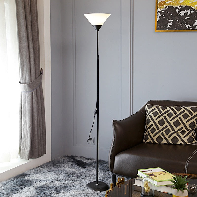 Floor Lamp with Cone Shade for Living Room | Tall