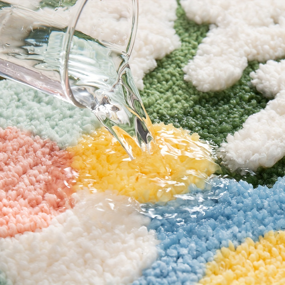 Fluffy Washable Rug with Tufted Design for Bathroom | Scenic