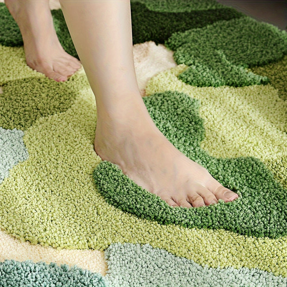Fluffy Washable Rug with Tufted Design for Bathroom | Scenic