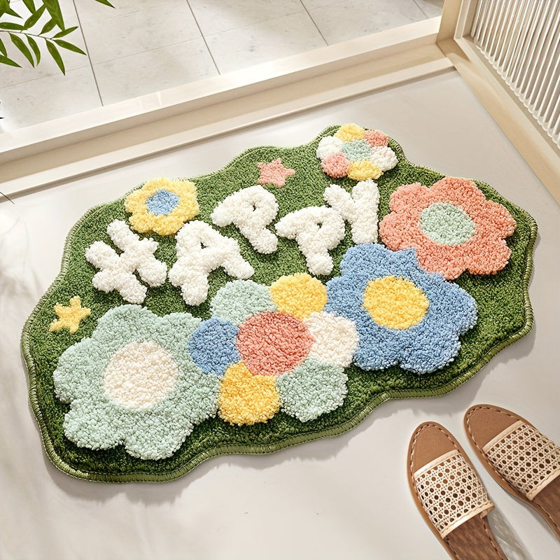 Fluffy Washable Rug with Tufted Design for Bathroom | Scenic