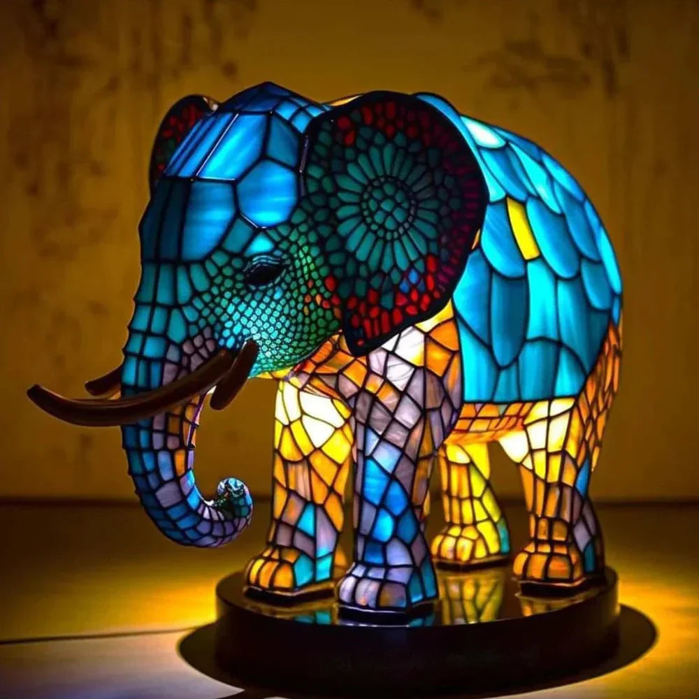 Gift Decor Animal Lamp LED Light | Tiffany Style