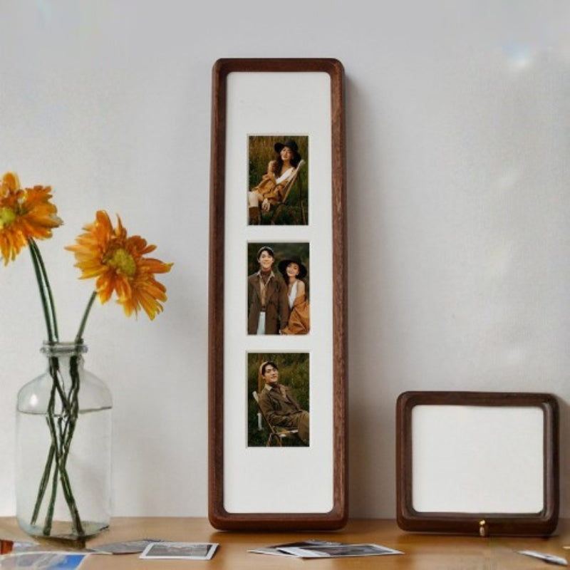 Wood Photo Frame with Triple Opening | Tall