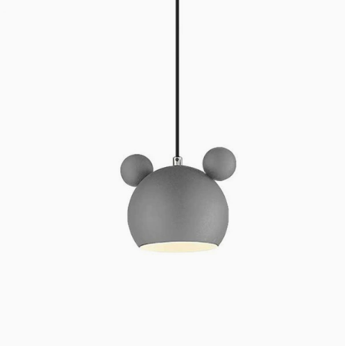 Kids Pendant Light with Round Ear Dome | Matte