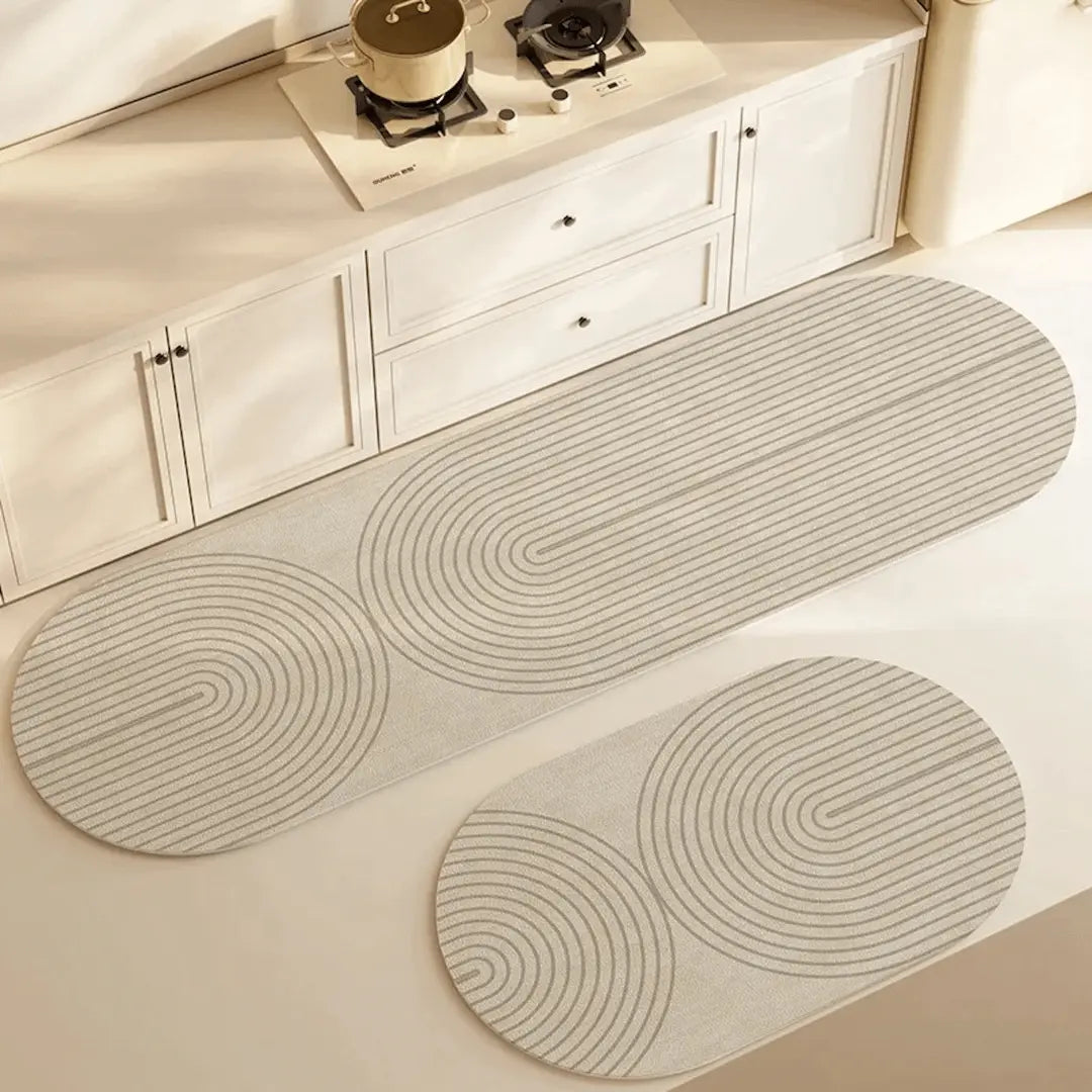 Kitchen Mat with Geometric Print | Non-Slip