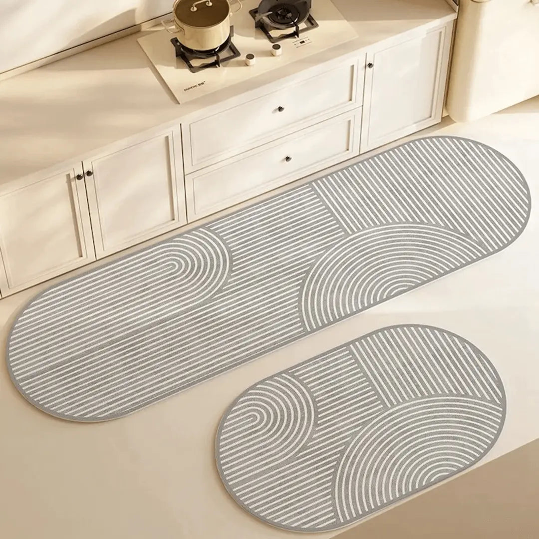 Kitchen Mat with Geometric Print | Non-Slip