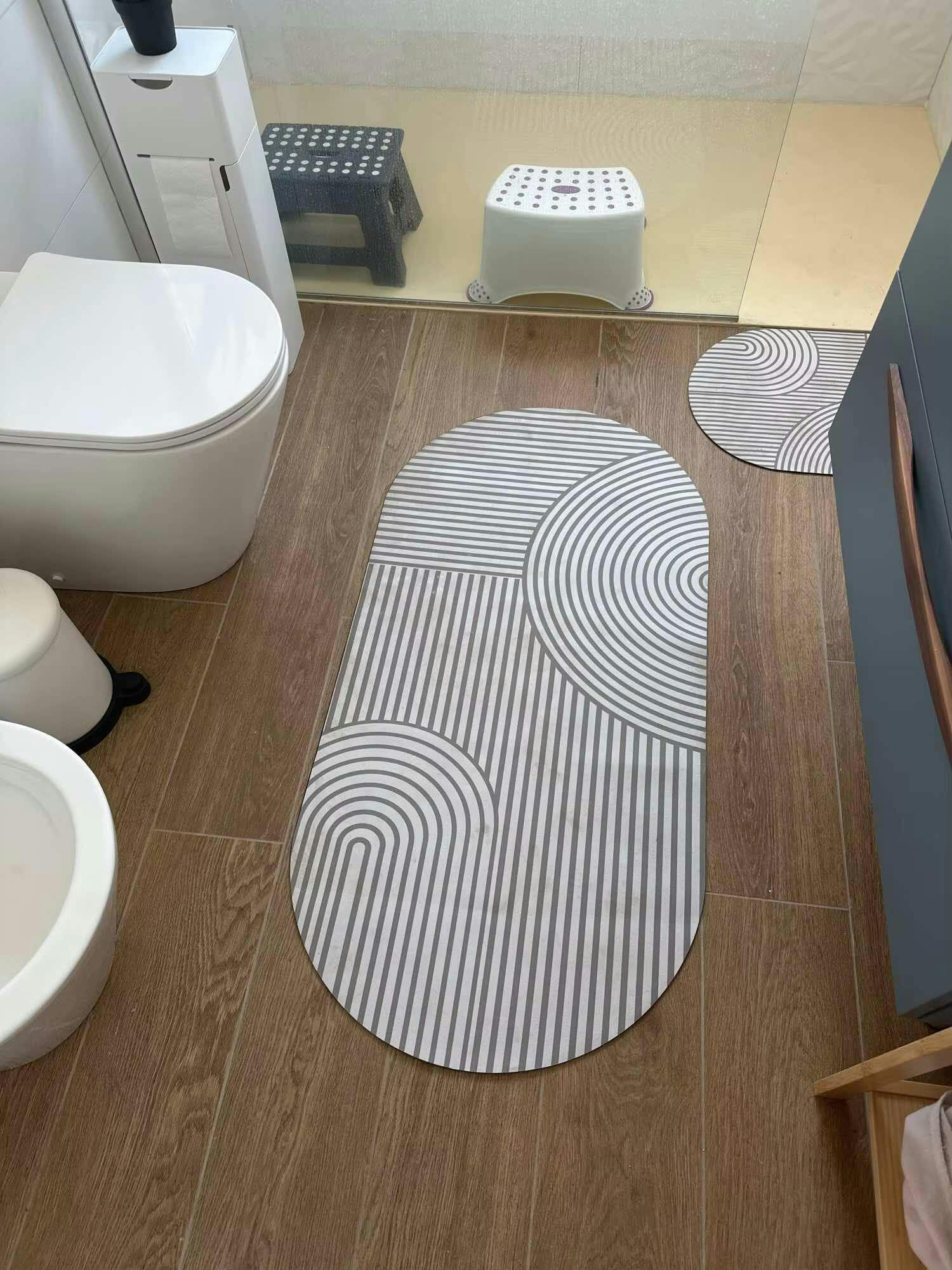 Kitchen Mat with Geometric Print | Non-Slip