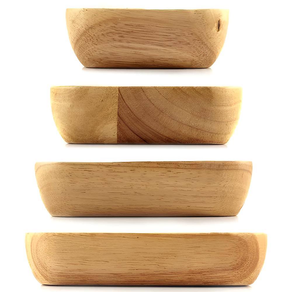 Kitchen Serving Wood Nesting Bowls | Square