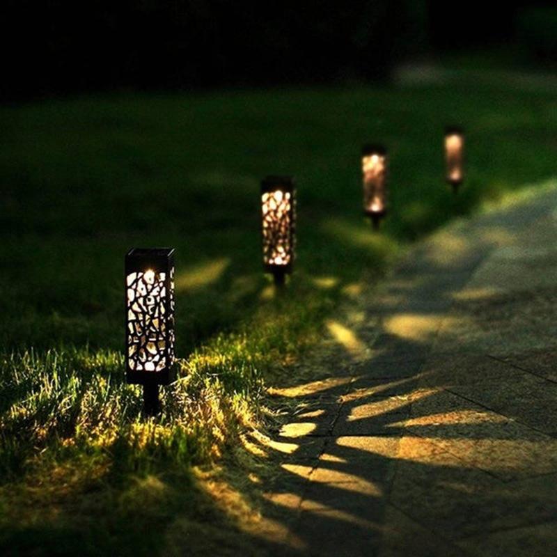 Landscape Lighting Solar LED Stake with Cutout Design | Outdoor