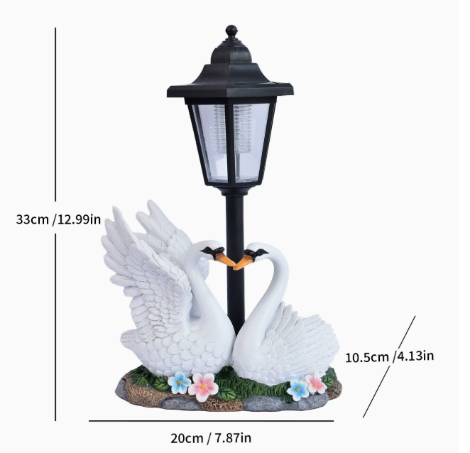 Landscape Lighting Swan Statue Lamp for Garden | Exterior