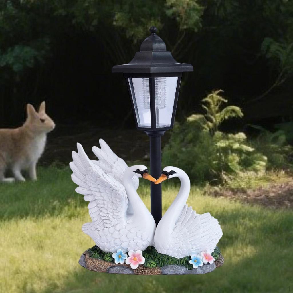 Landscape Lighting Swan Statue Lamp for Garden | Exterior