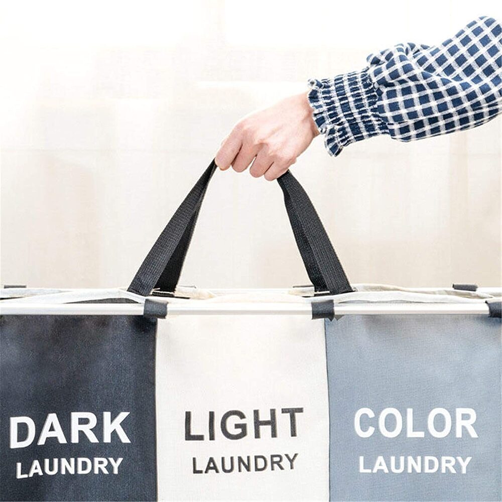 Laundry Sorter Basket with 3 Compartments | X-Frame