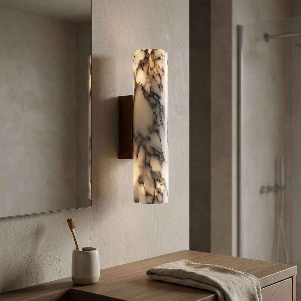 Marble & Aged Brass 2-Light G9 Wall Sconce | Vintage Style