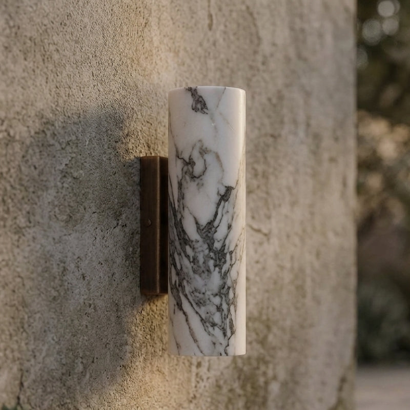 Marble & Aged Brass 2-Light G9 Wall Sconce | Vintage Style
