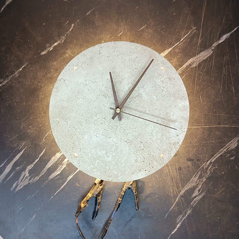 Minimalist Wall Clock with Backlit LED | Round