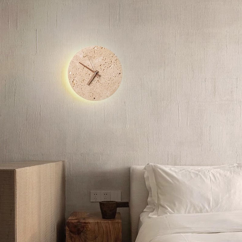Minimalist Wall Clock with Backlit LED | Round