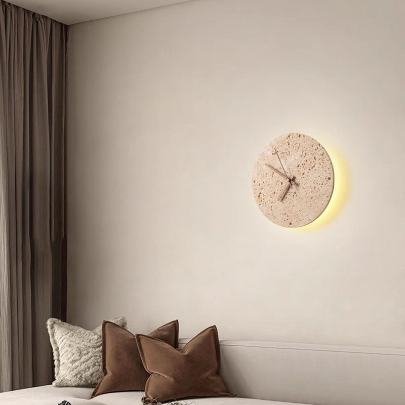 Minimalist Wall Clock with Backlit LED | Round