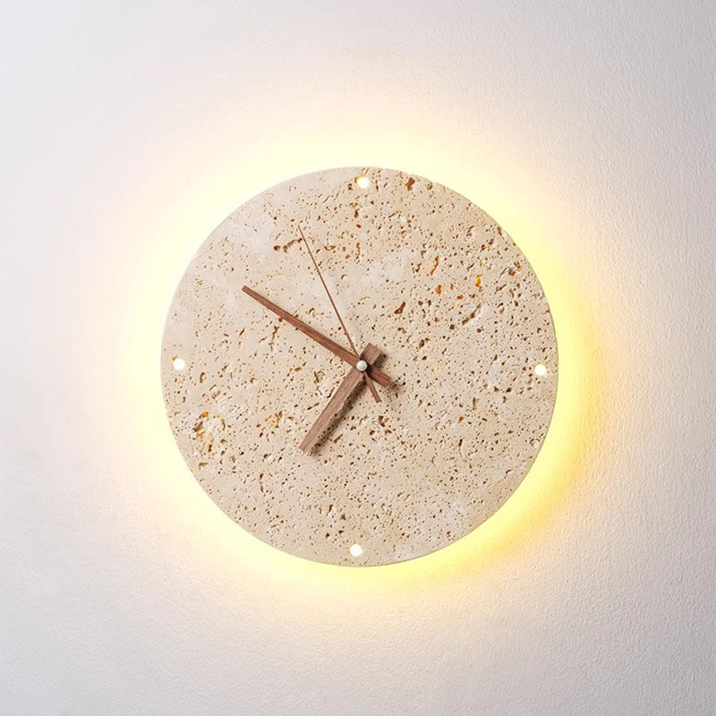 Minimalist Wall Clock with Backlit LED | Round