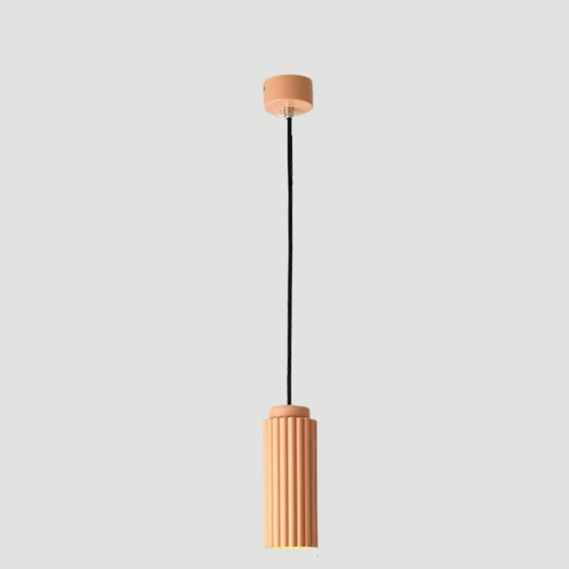 Pendant Light Fluted Cylinder for Kitchen Island | Hardwired