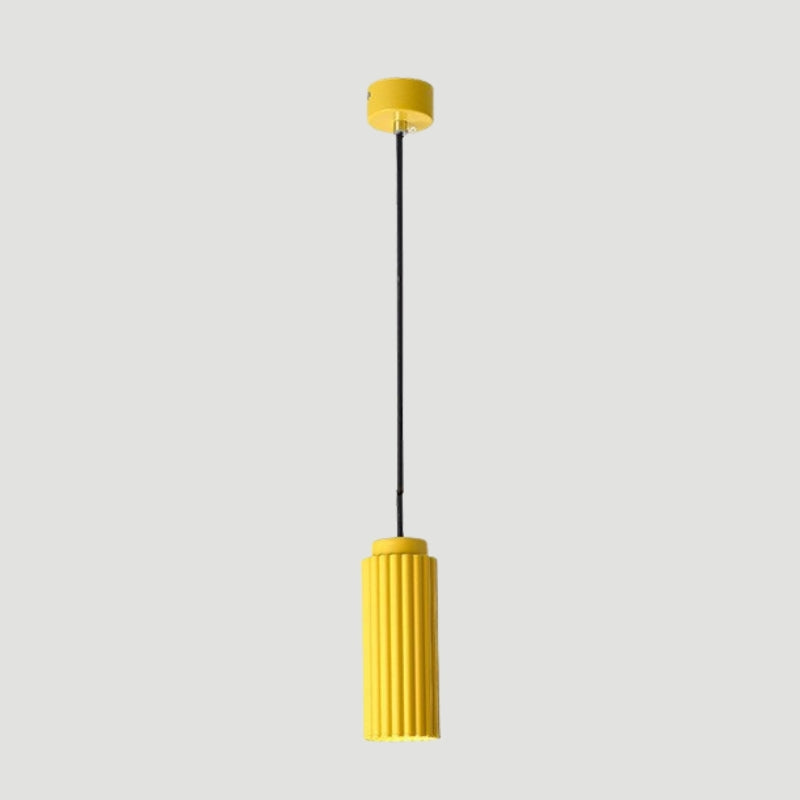 Pendant Light Fluted Cylinder for Kitchen Island | Hardwired